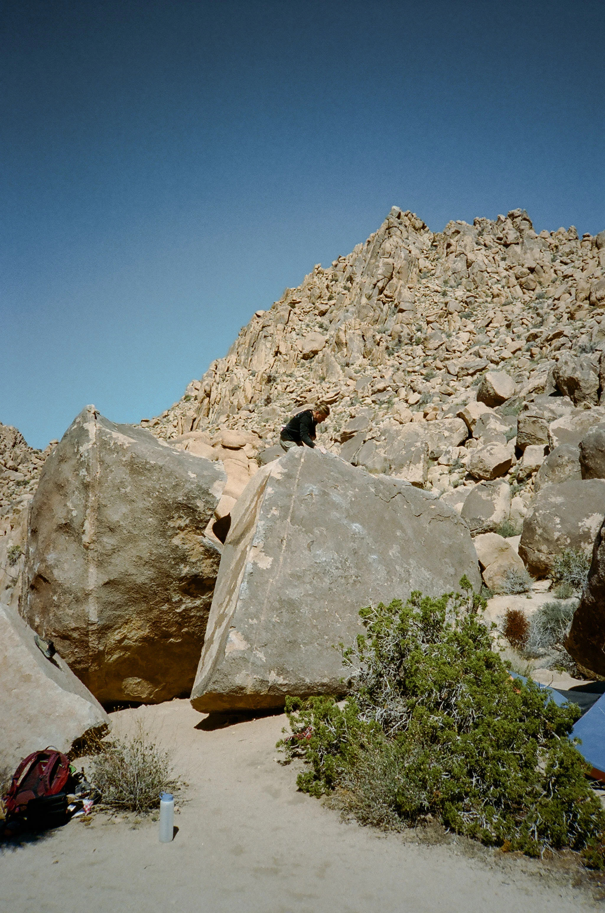 Finding the topout in Joshua Tree