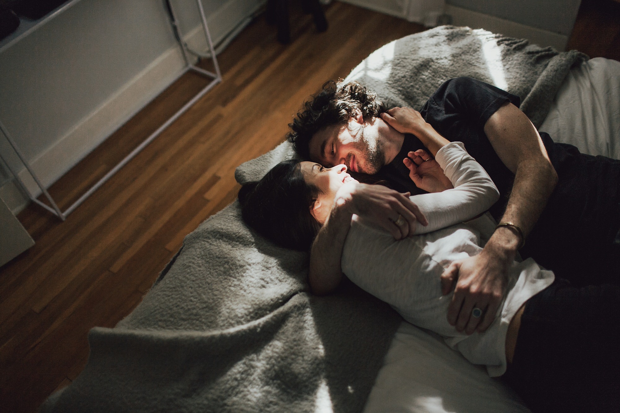 in home engagement session in Hollywood