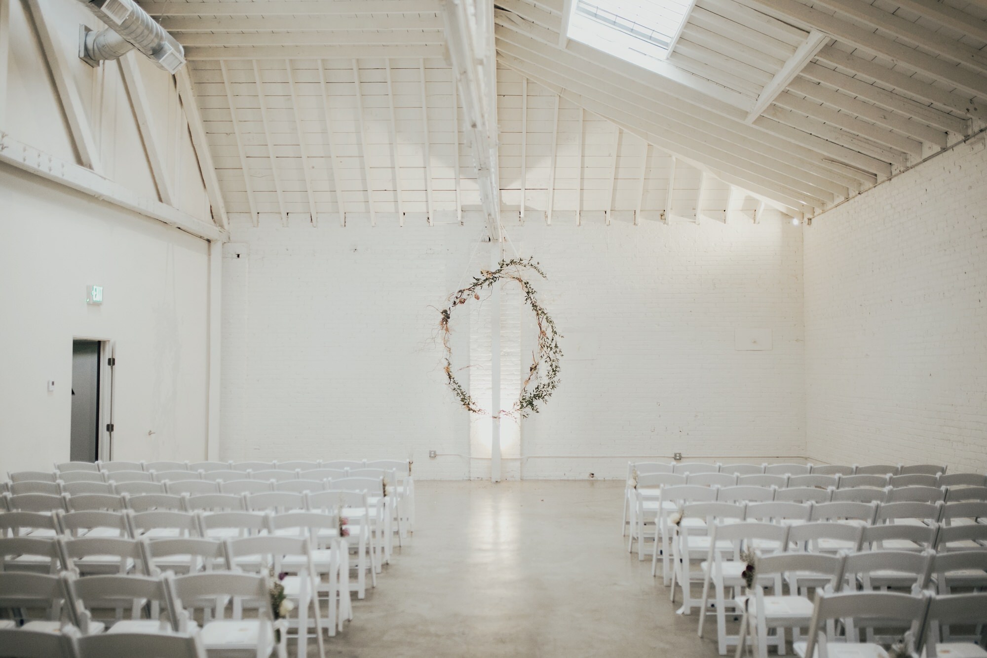 Ceremony location at the HNYPT wedding venue in Downtown Los Angeles