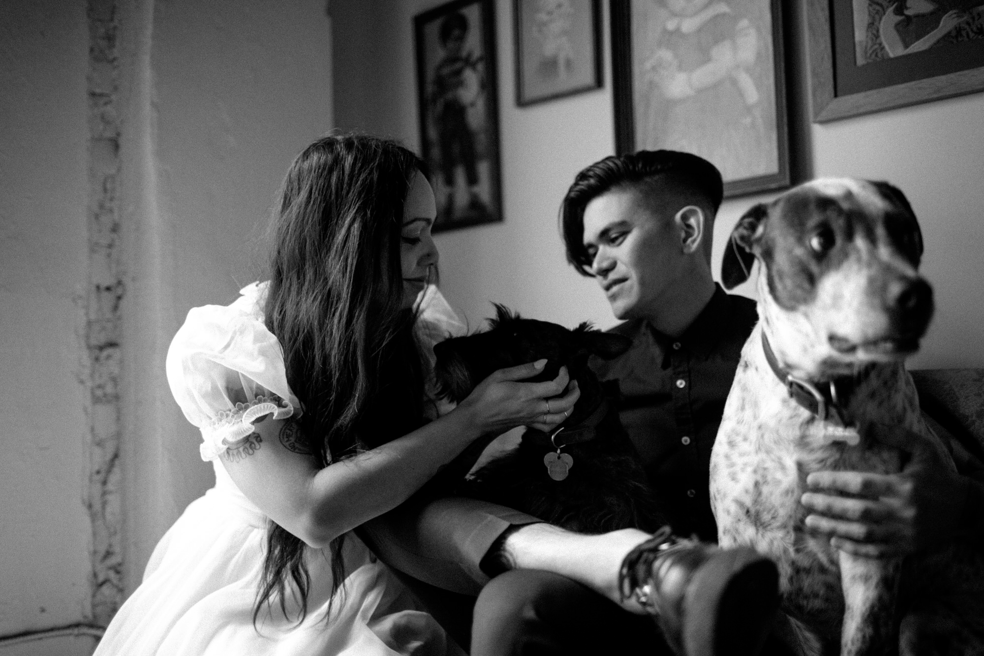 engagement photos with pets in LA