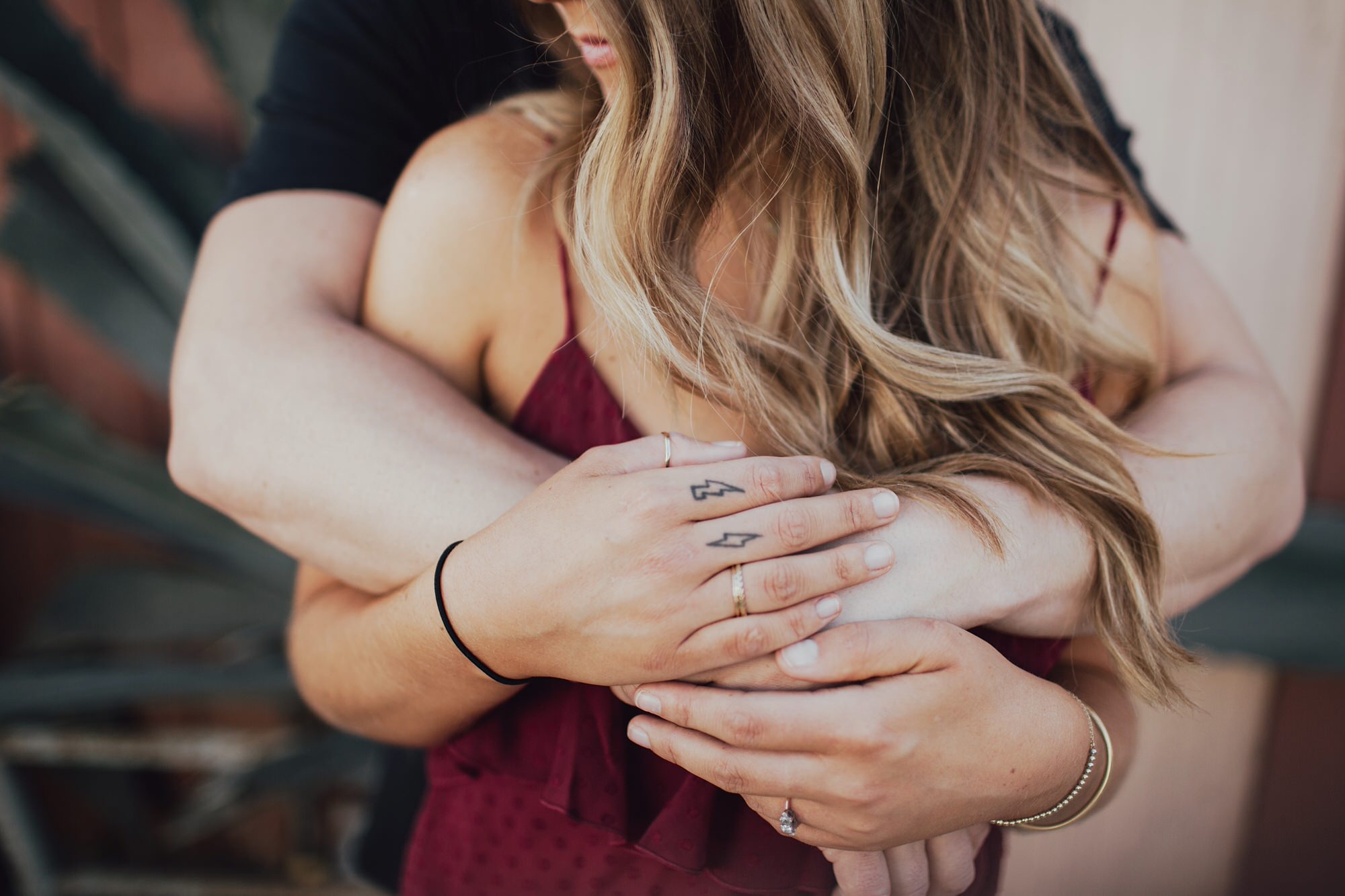 Cool engagement couple