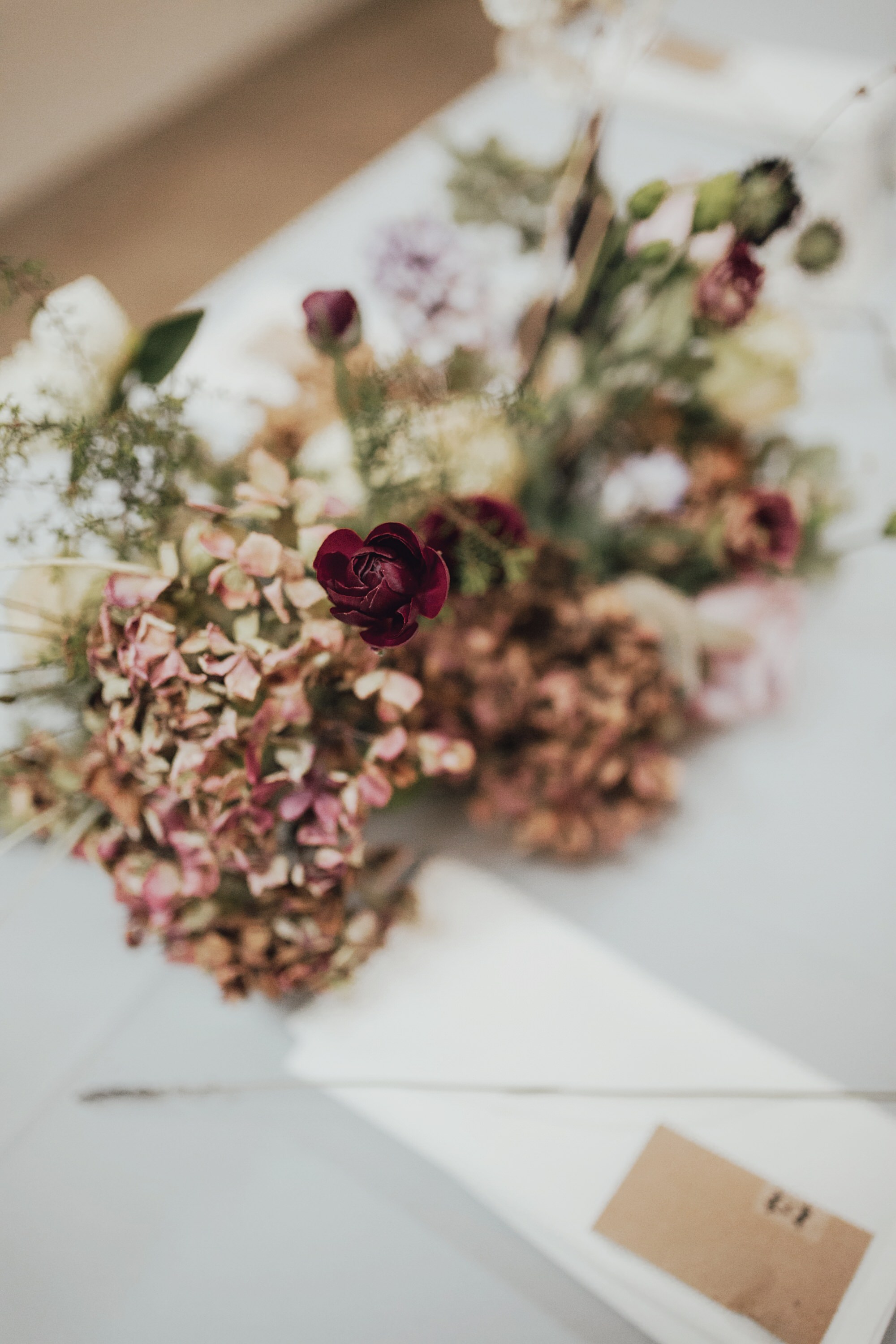 trendy details at wedding reception