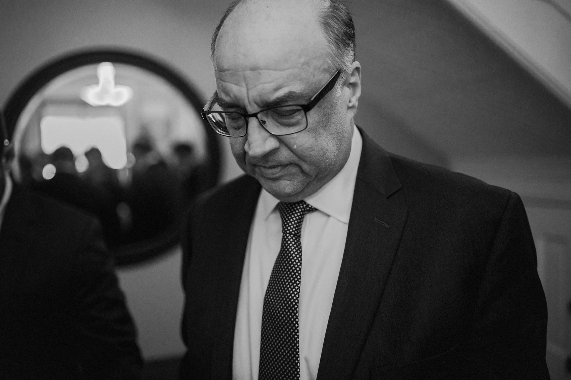 Father of the groom tears