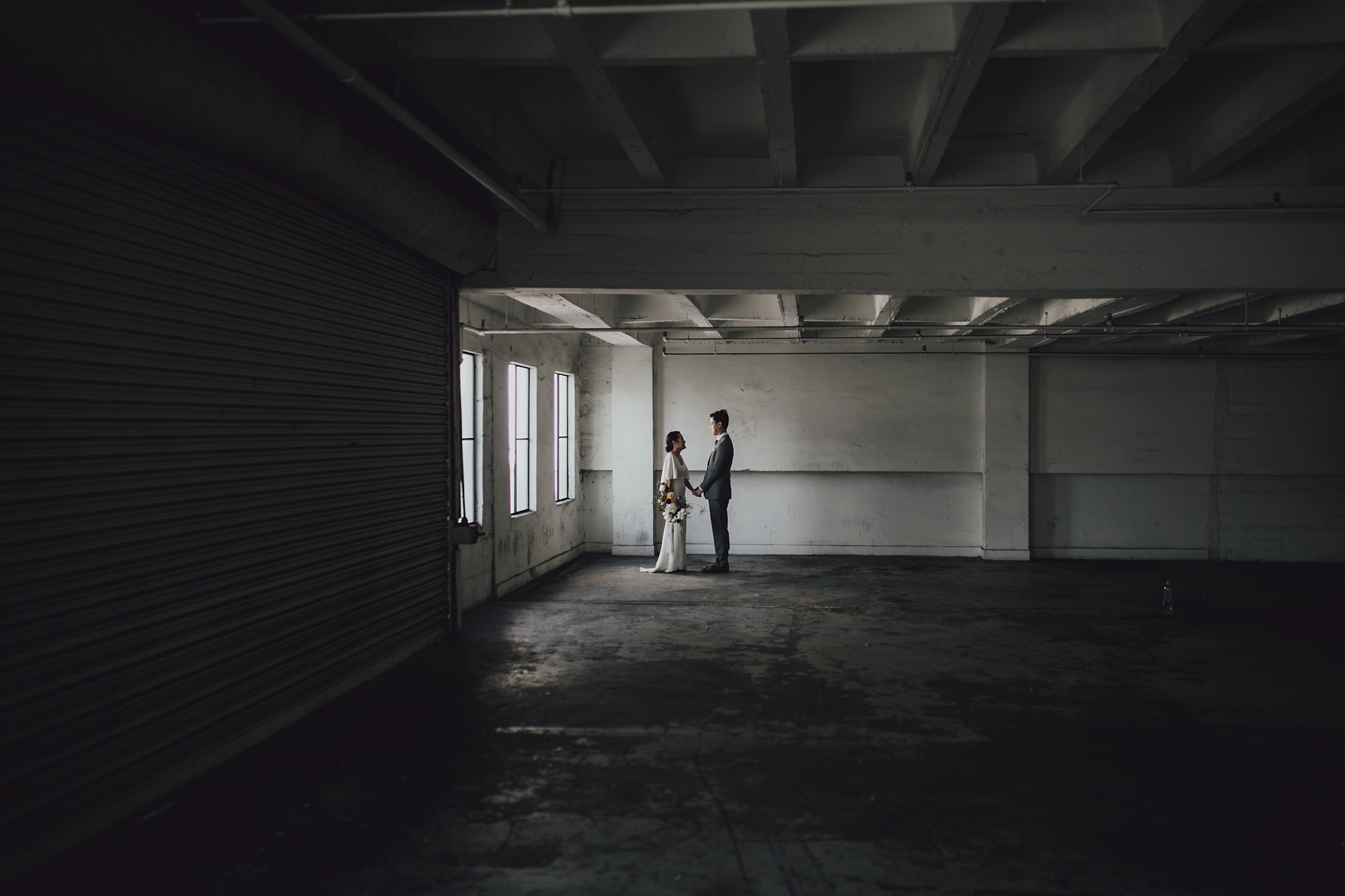 Parking Garage wedding photo