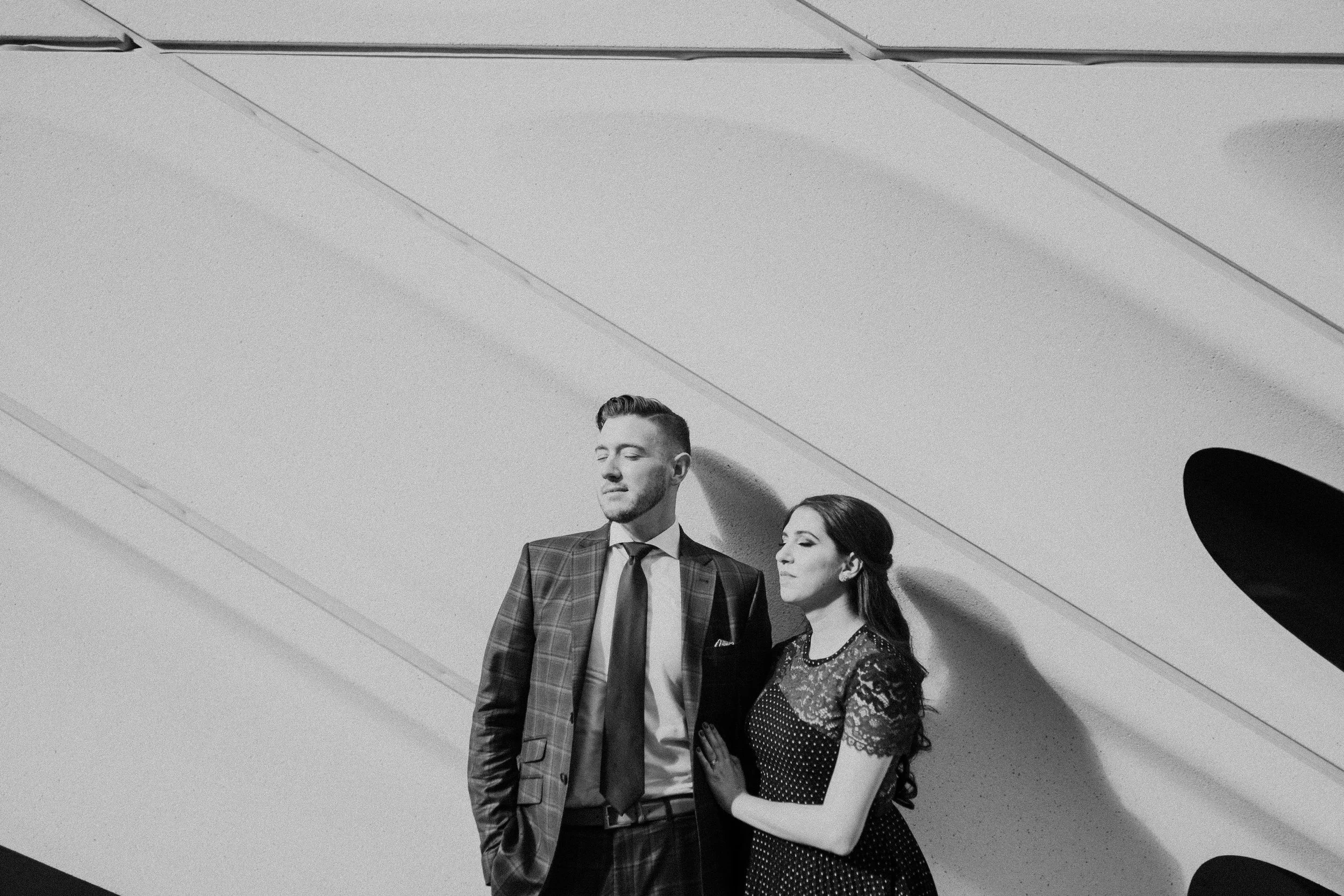 using harsh shadows for interesting engagement compositions