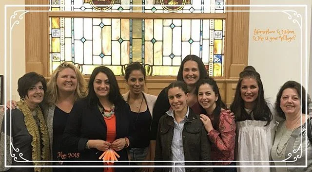 A Mom Village - 8 ways to protect your kids includes creating a community of women who help, trust, love, support and communicate with each other! Here is a photo of just a few of the sweetest ladies I know from my parish. There are so many more. Let