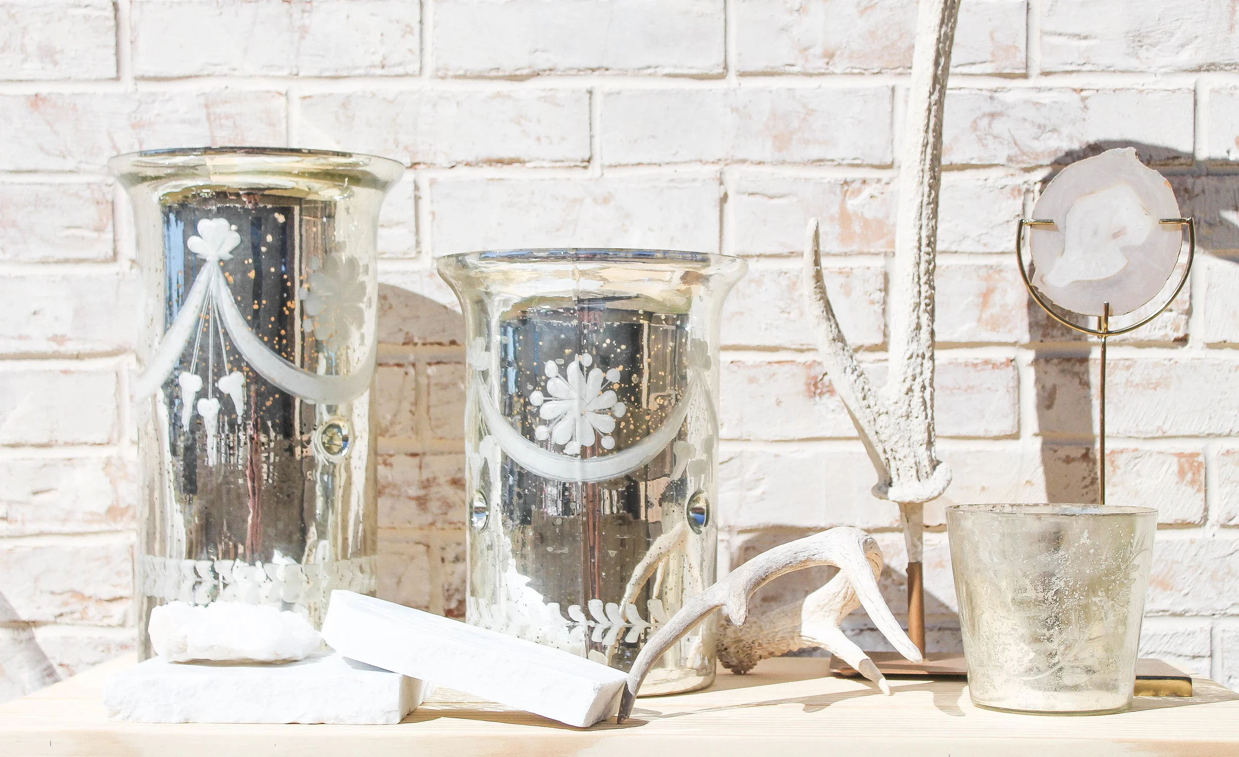 Mercury Glass Hurricane 