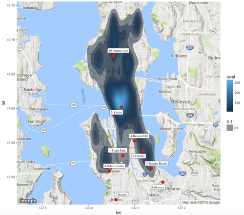 Map Plots Created With R And Ggmap Little Miss Data