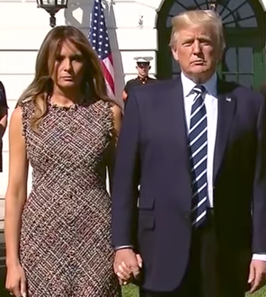 President Trump & First Lady Hold Moment Of Silence For Las Vegas Shooting Victims | TIME