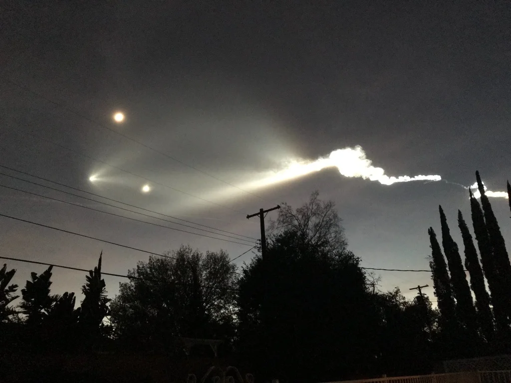 What's that flying over Los Angeles? A SpaceX rocket
