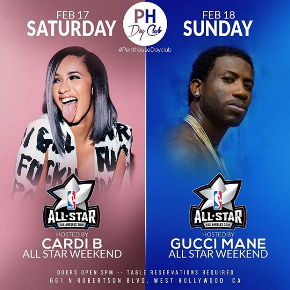 Penthouse Day Club w Cardi B 2/17 & Gucci Mane 2/18