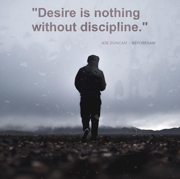 Desire Is Nothing Without Discipline