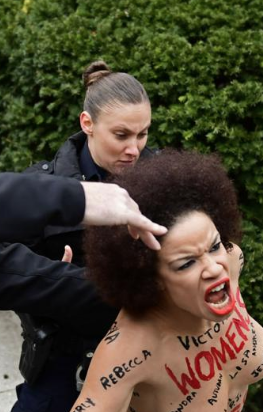Former 'Cosby Show' actress protests topless at Bill Cosby's sexual assault retrial | Rumor Report