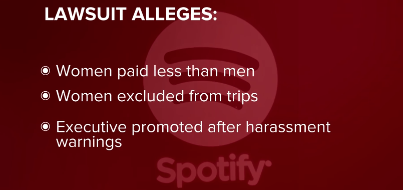 Former employee sues Spotify, alleging gender discrimination