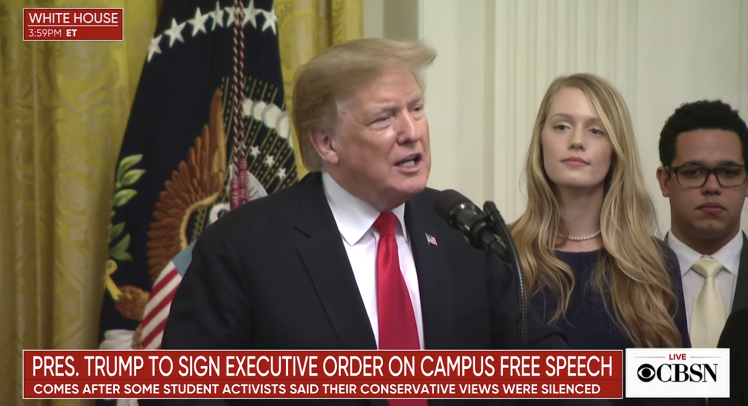 Trump on campus free speech and student loan debt