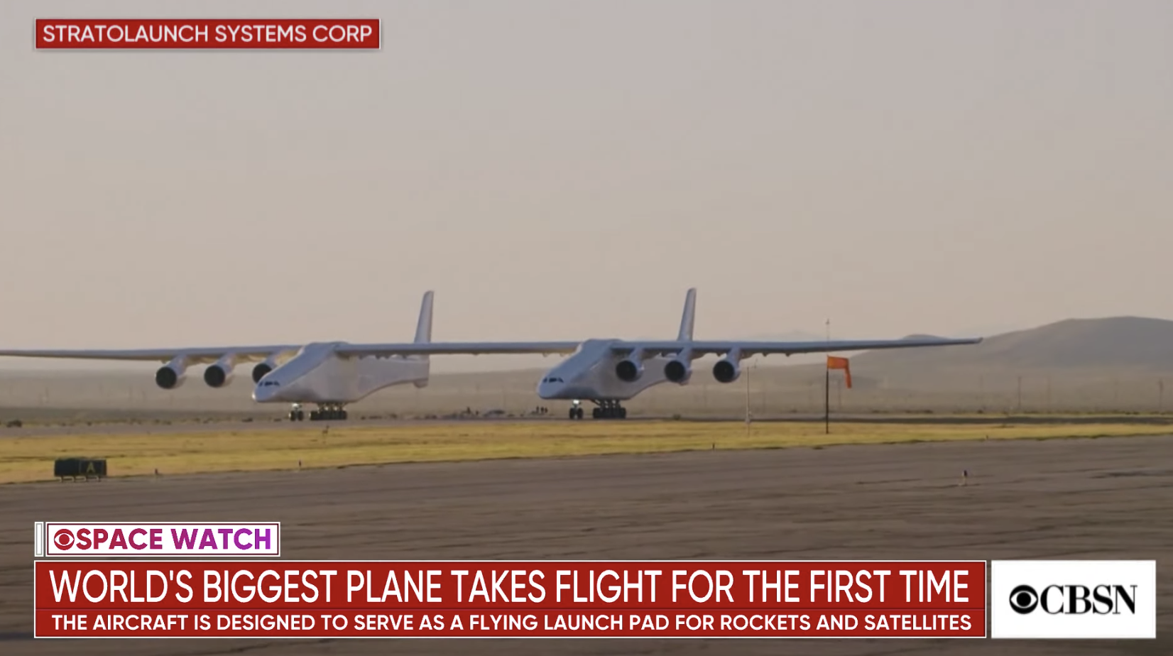 World's biggest airplane takes flight for first time over Mojave desert