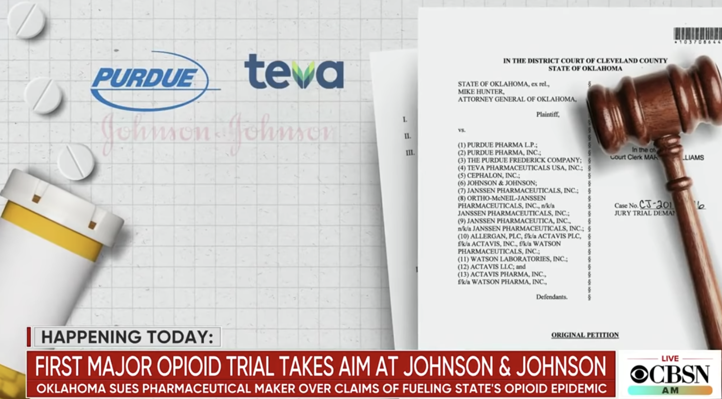 First major opioid trial takes aim at pharmaceutical giant Johnson &amp; Johnson