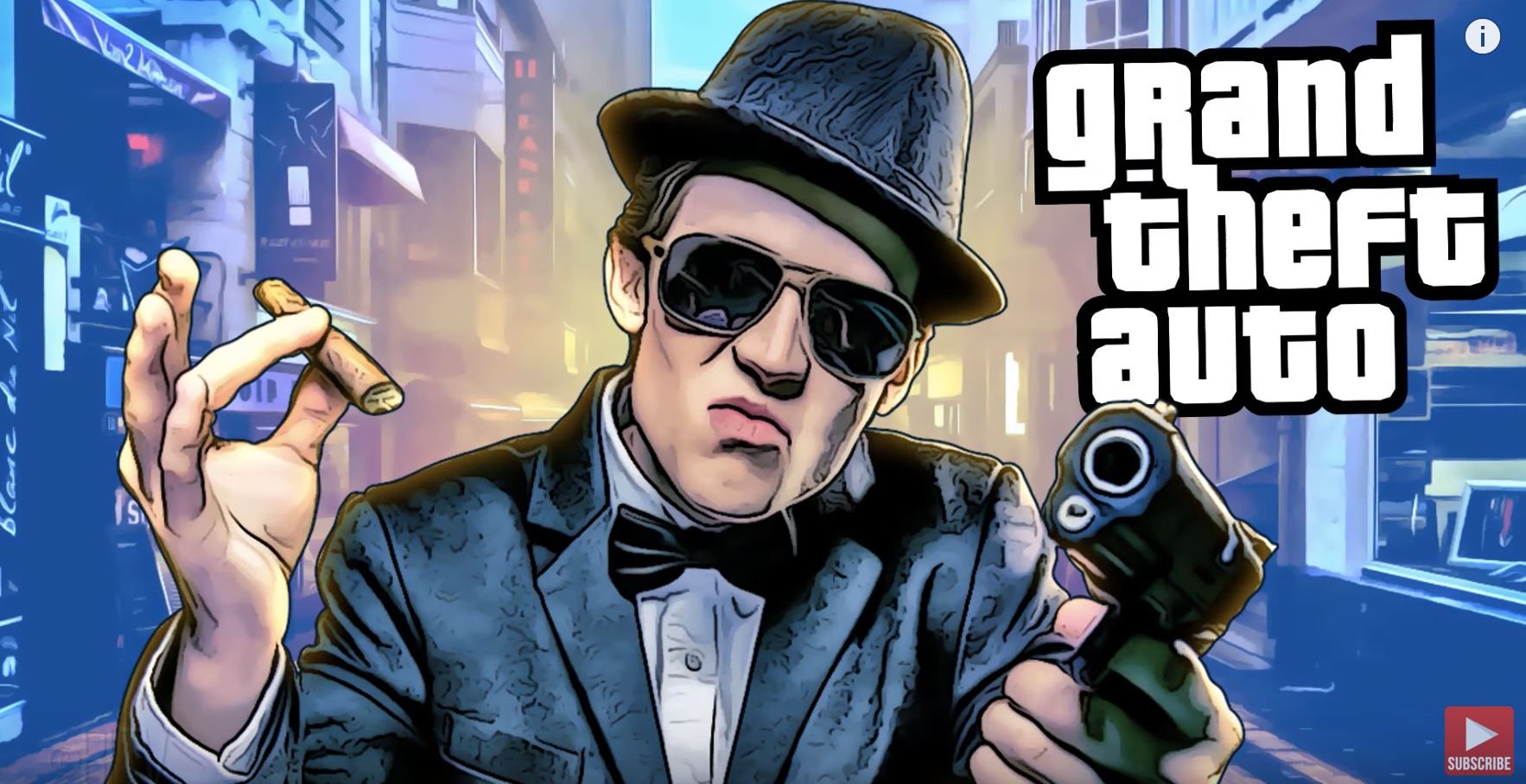 Photoshop: How to Create Classic Grand Theft Auto (GTA) Cover Art Graphics!