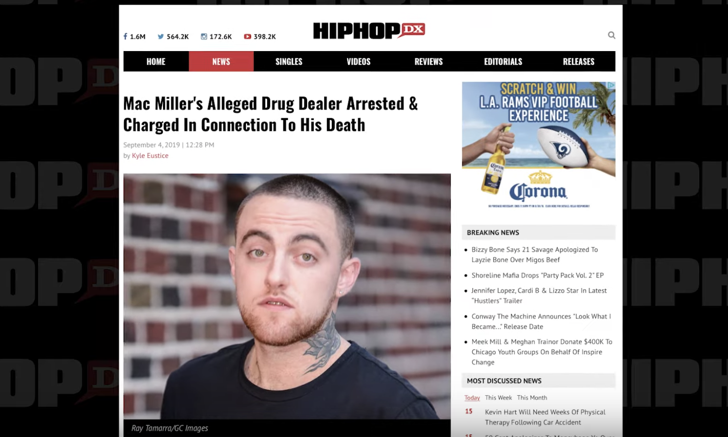 Mac Miller's Alleged Drug Dealer Arrested &amp; Charged In Connection To His Death
