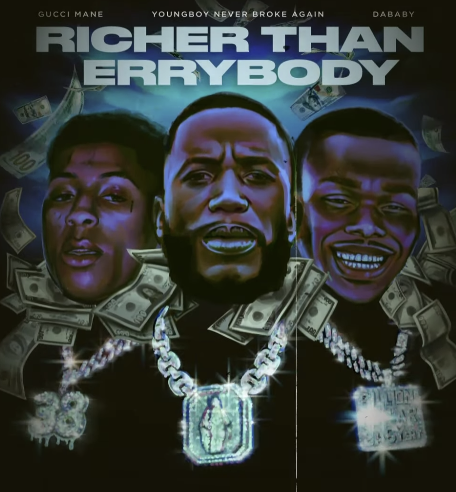 Gucci Mane - Richer Than Errybody (feat. YoungBoy Never Broke Again &amp; DaBaby) [Official Visualizer]
