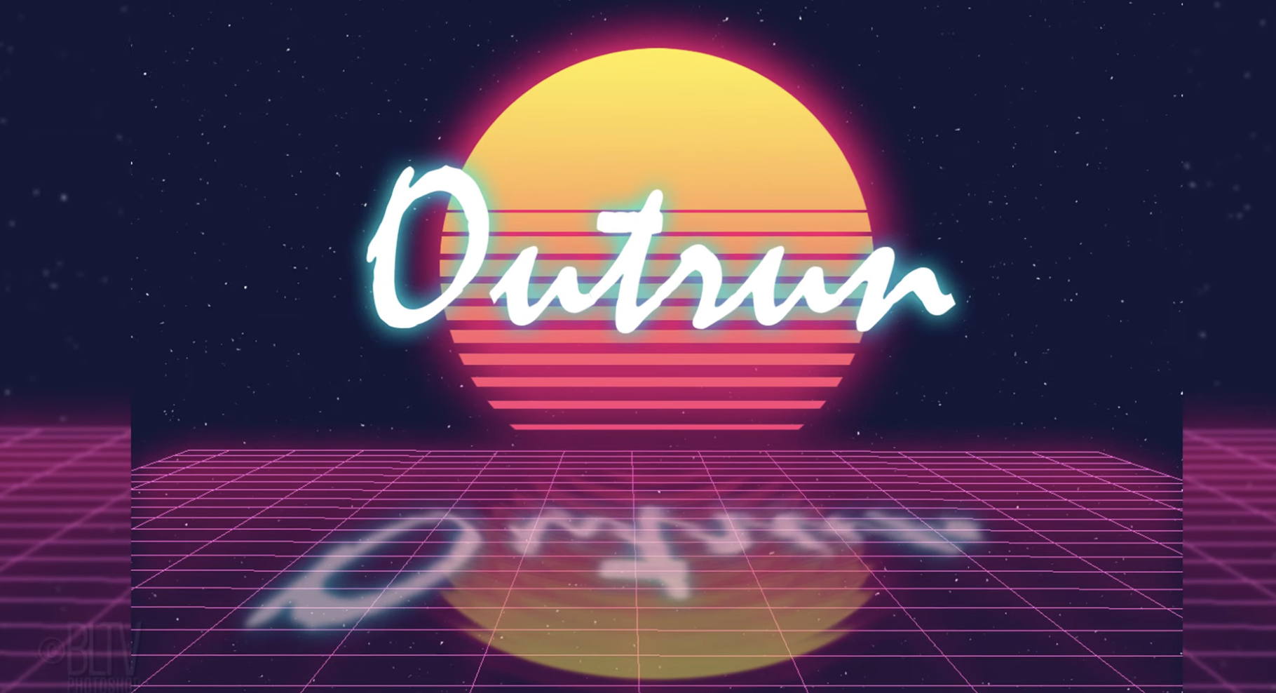 Photoshop: How to Create a 1980s, Retro, “OUTRUN” Graphic from Scratch!