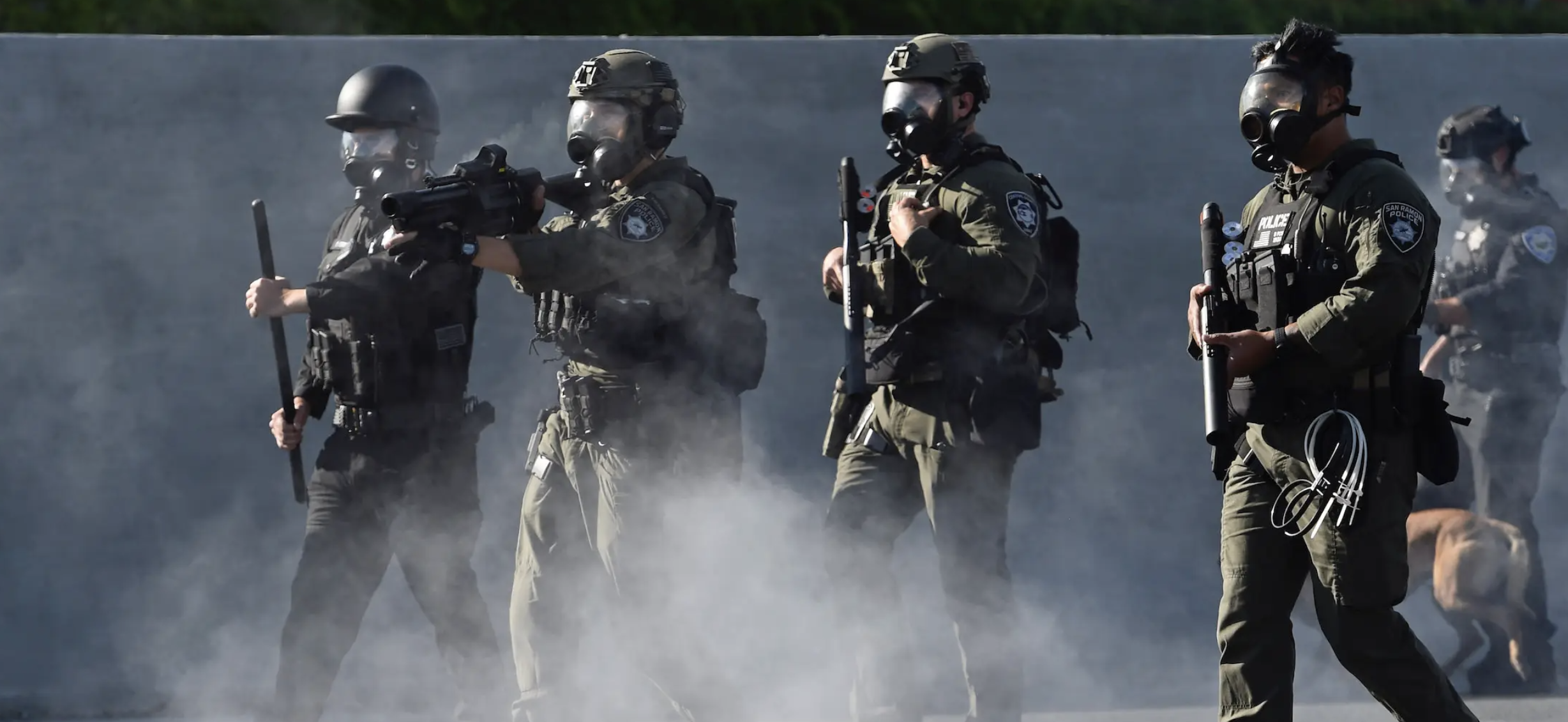 Tear gas is banned from war — but police still shoot it at protesters, who cough and bleed as a result.