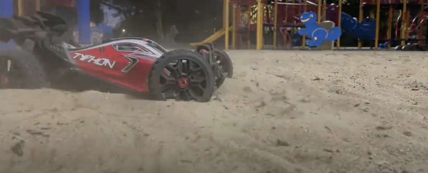 trapLA Kids 1st RC Bashing Video! Arrma Typhon 3S vs Traxxas Rustler VXL 4x4