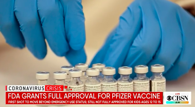 What the FDA's full approval for Pfizer's COVID-19 vaccine means for U.S. adults and children (News Clip)