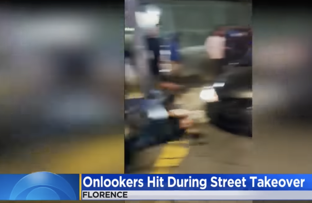 Civilians hit by car in street takeover overnight in South LA