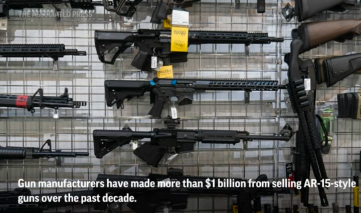 AR-15 style guns have brought in over $1 billion