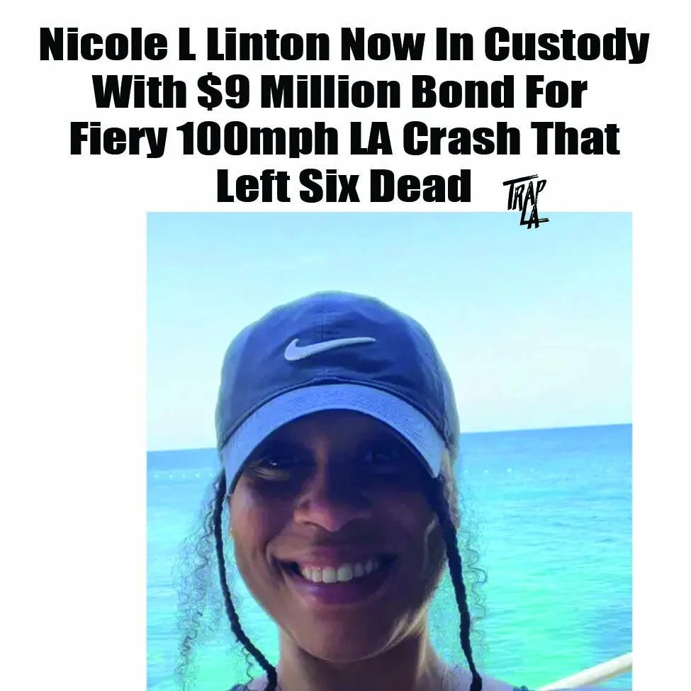 ICU nurse, 37, who killed six people, in fiery 100mph LA crash is in custody and being held on $9 million bond after being discharged from hospital