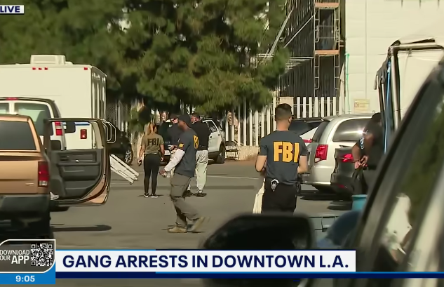Gang arrests in downtown LA