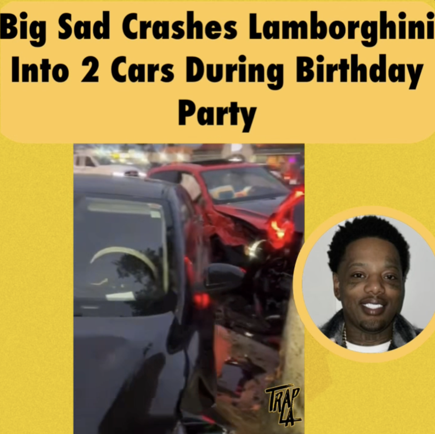 Big Sad 1900's Lamborghini Wreck Causes Chaos: A Wild Night in L.A.