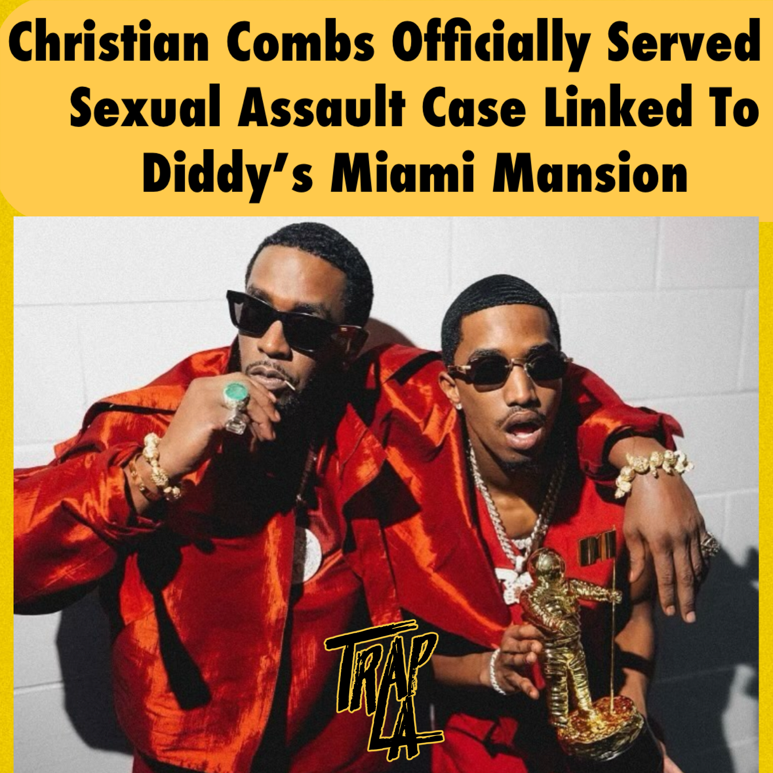 Christian Combs Served Legal Papers in Alleged Sexual Assault Case