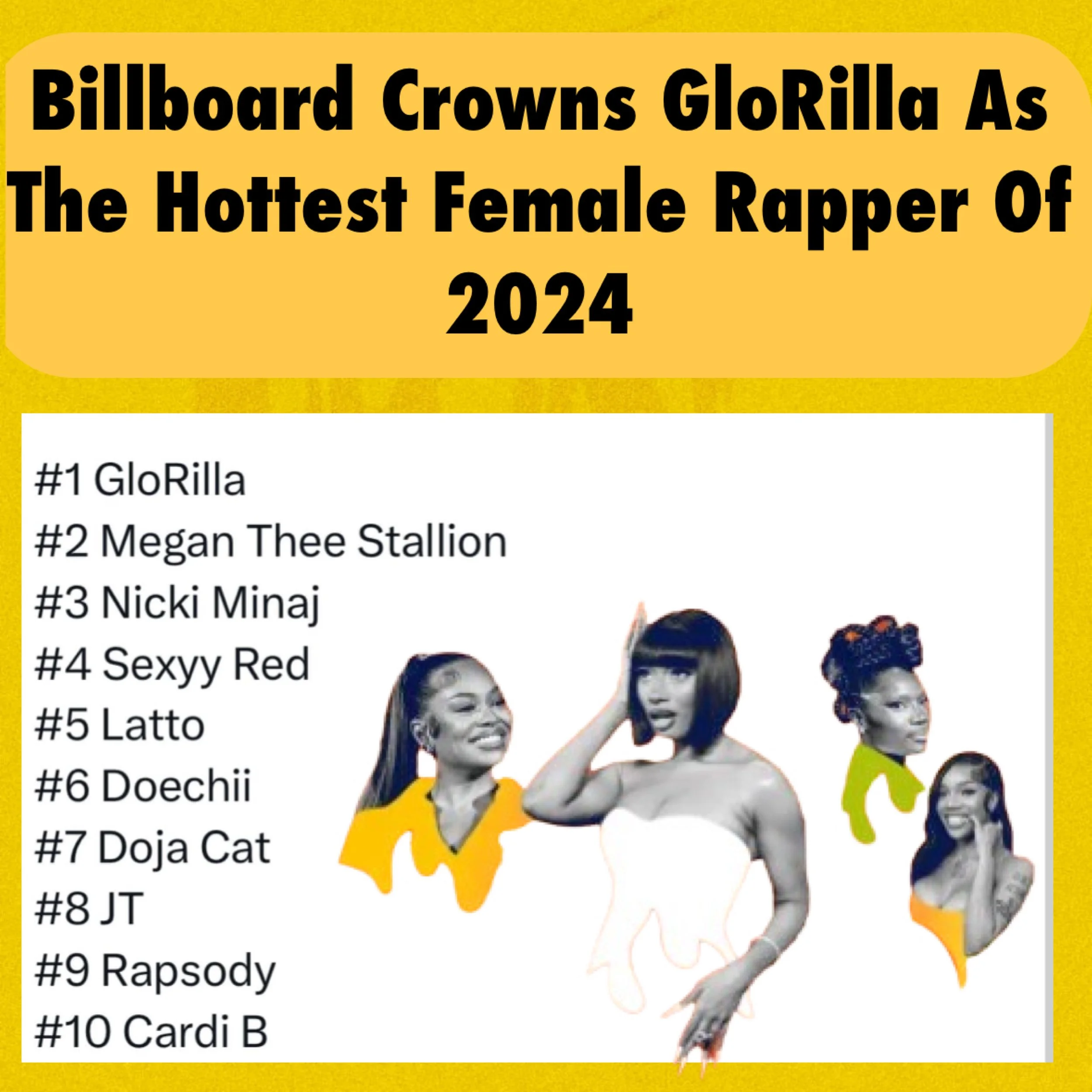Billboard's Hottest Female Rappers of 2024: GloRilla Takes the Top Spot
