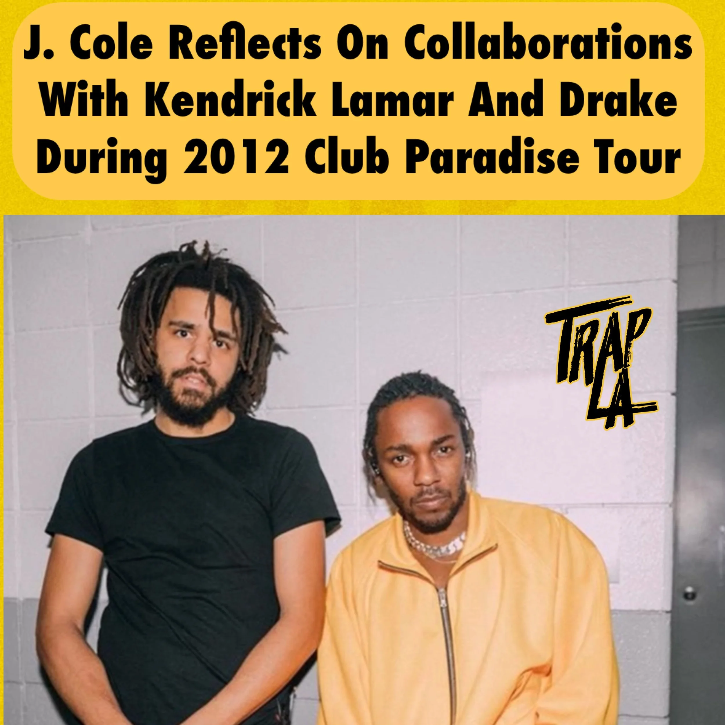 J. Cole Remembers Creative Bond with Kendrick Lamar During Club Paradise Tour