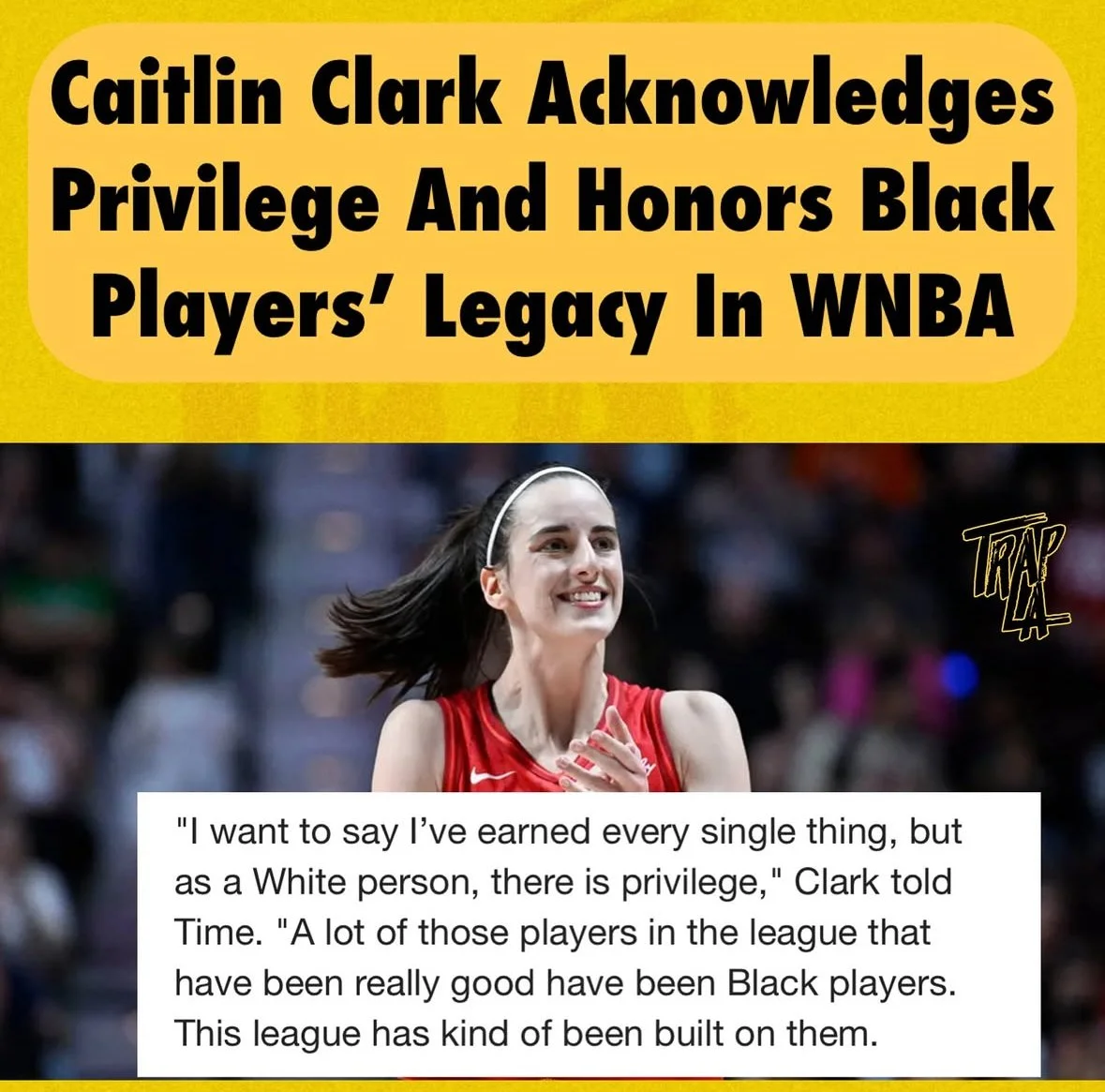 Caitlin Clark Acknowledges Privilege and Honors Black Players' Legacy in WNBA