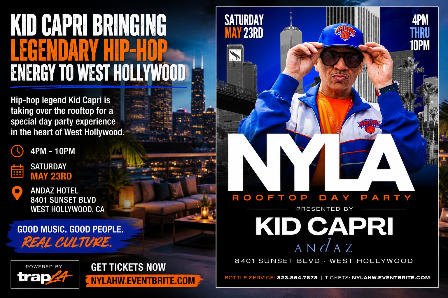 Kid Capri Bringing Legendary Hip-Hop Energy To West Hollywood For NYLA Rooftop Day Party