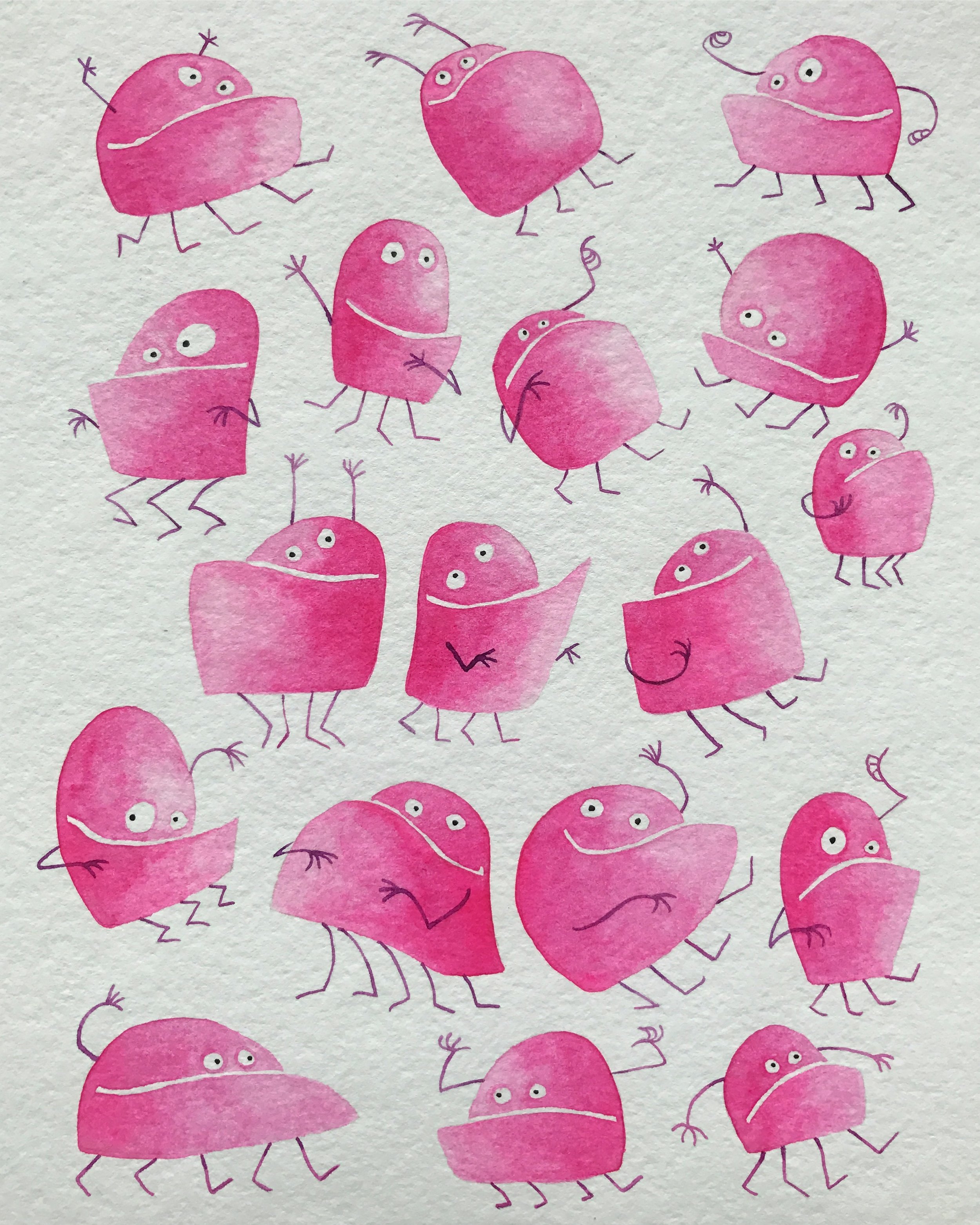 Pink Underbite Monsters