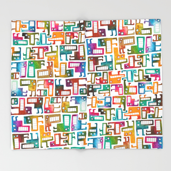 Tetris Monsters Throw Blanket