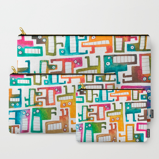 Tetris Monsters Carry-All Pouches