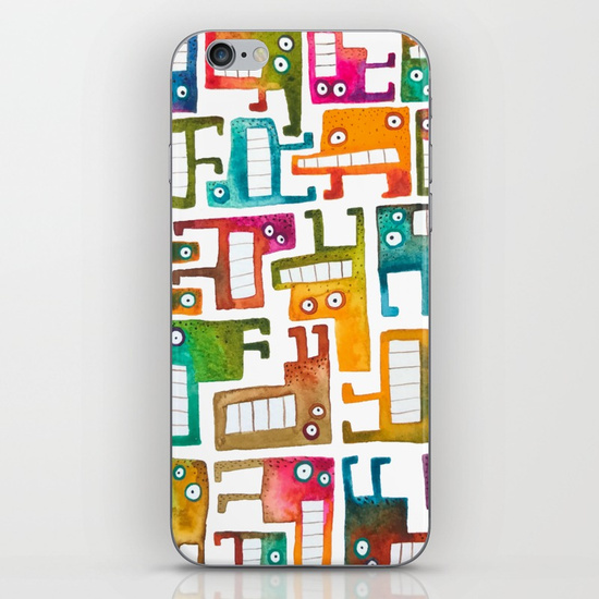 Tetris Monsters iPhone & iPod Skin 