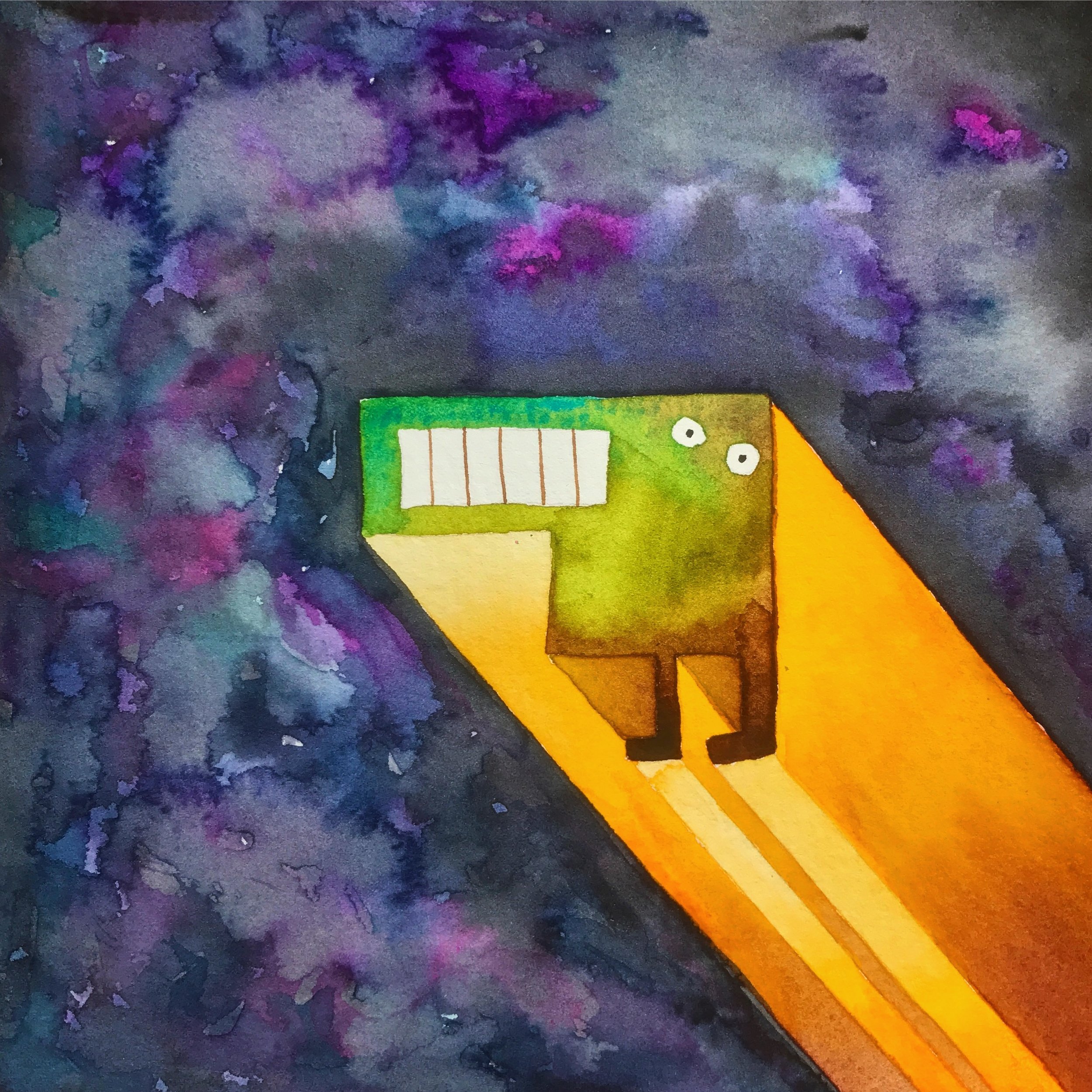 Tetris Monster in Space Green