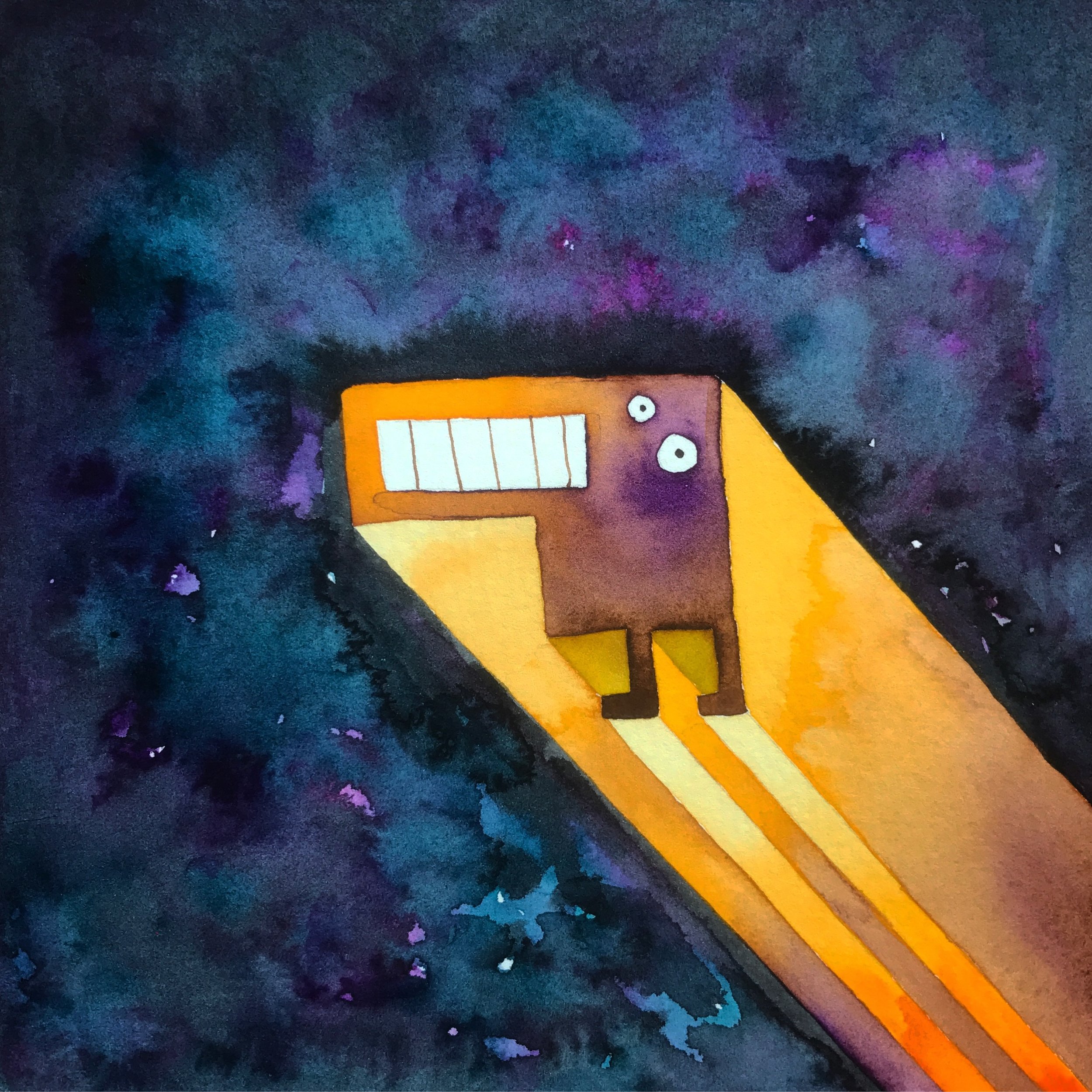 Tetris Monster in Space Purple