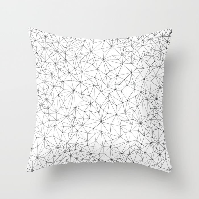 Geometric Line Art Design Throw Pillow