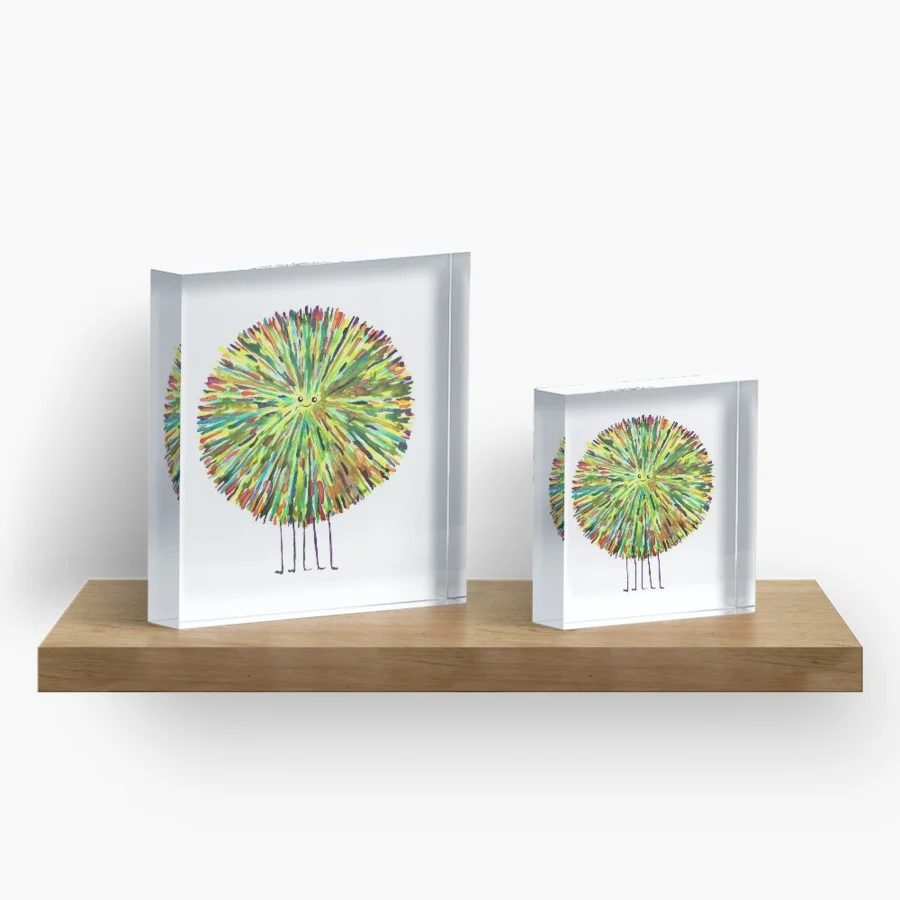 Poofy Splotch Acrylic Block