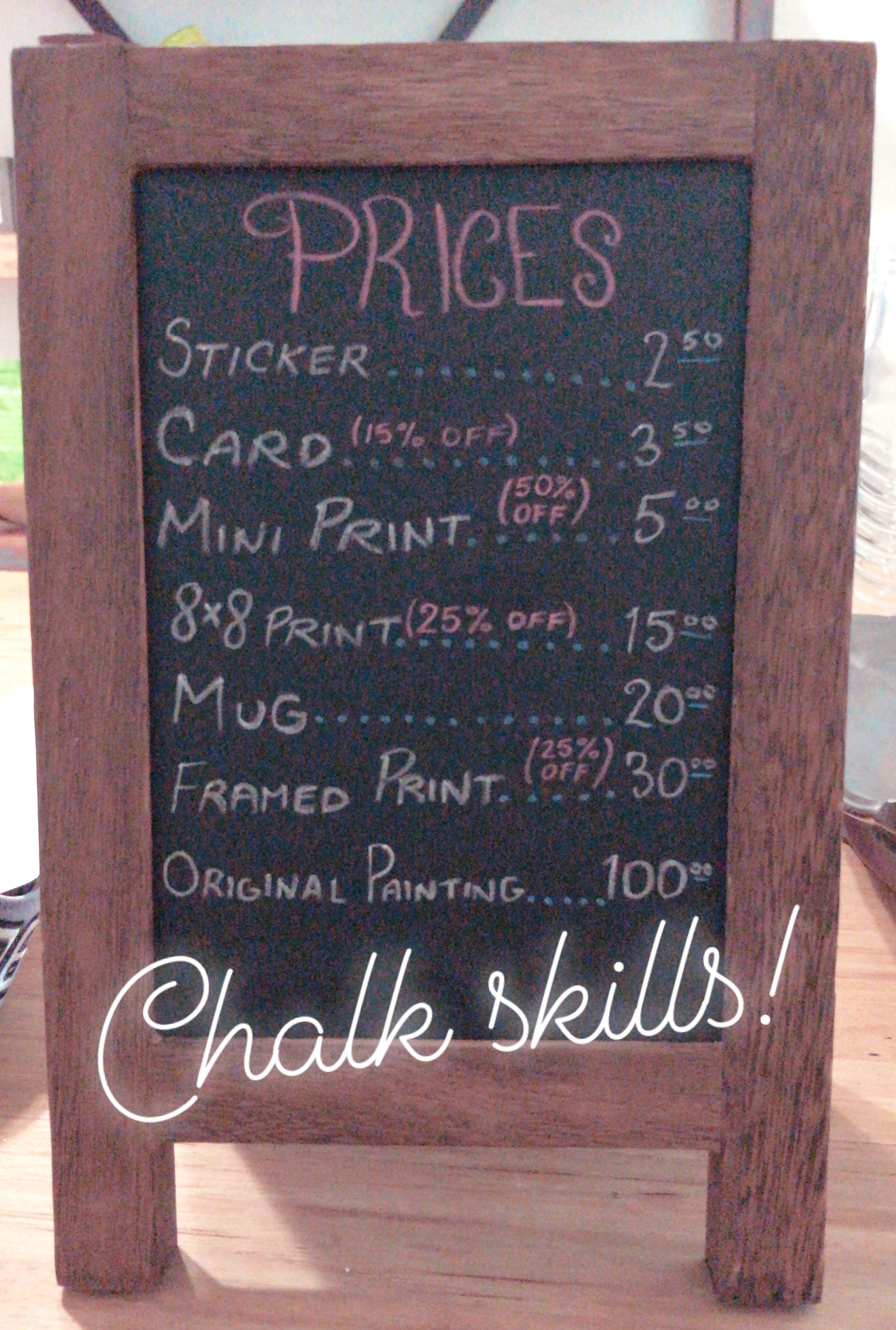 Adorable mini chalk board
