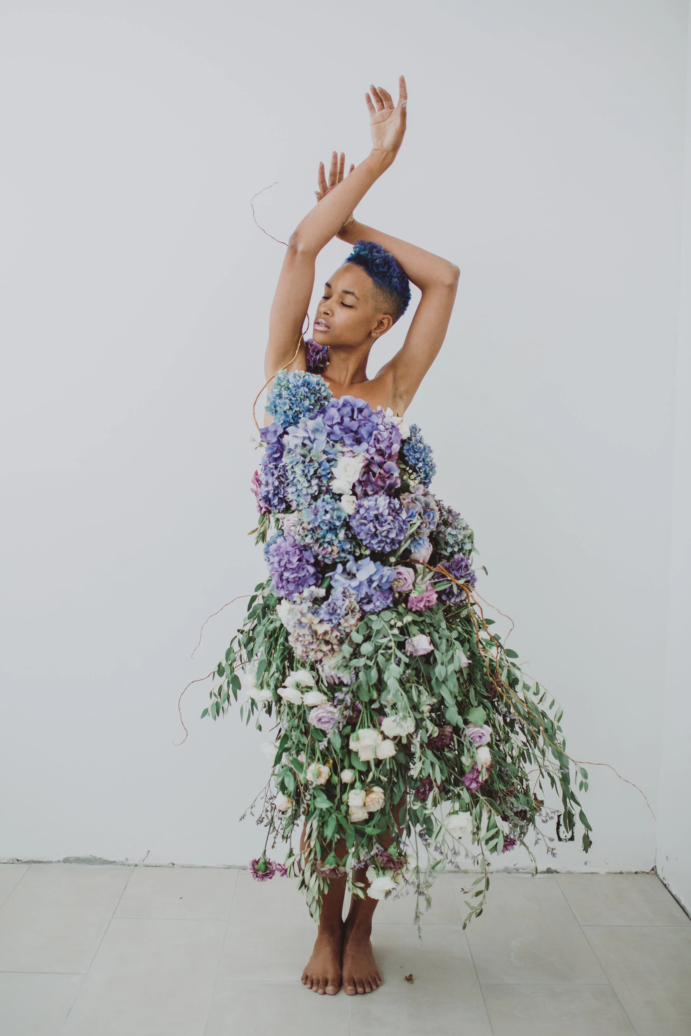 fairytale fresh floral dress floral art #lrqcfloral #floraldress