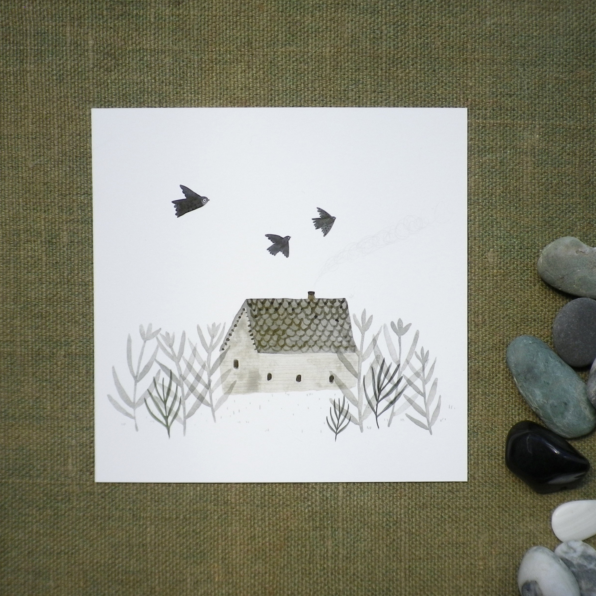 LIMITED EDITION Winter Cottage Art Print