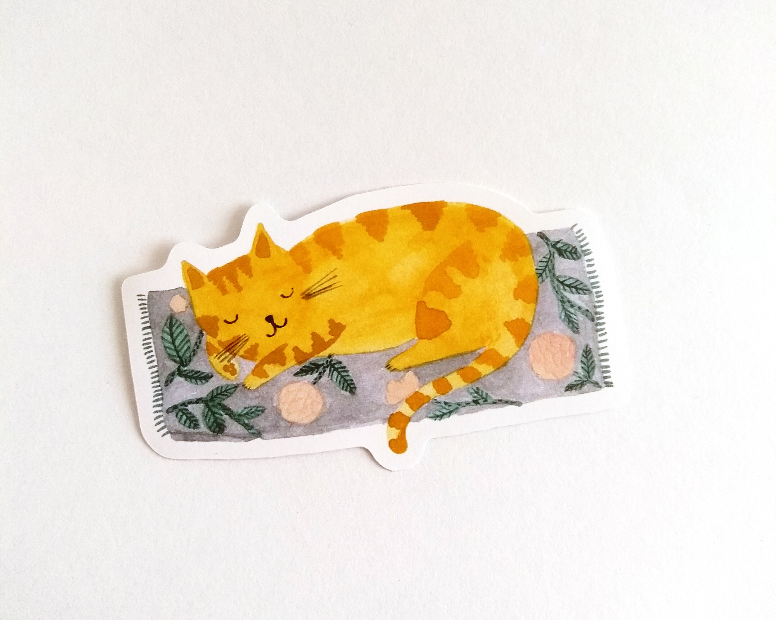 Sweet Sleepy Cat Sticker